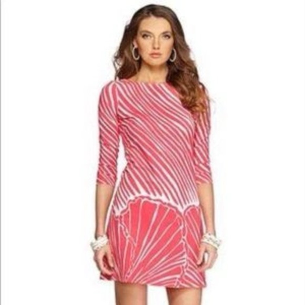 Lilly Pulitzer Pink and White Striped Dress Size XL